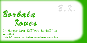 borbala koves business card